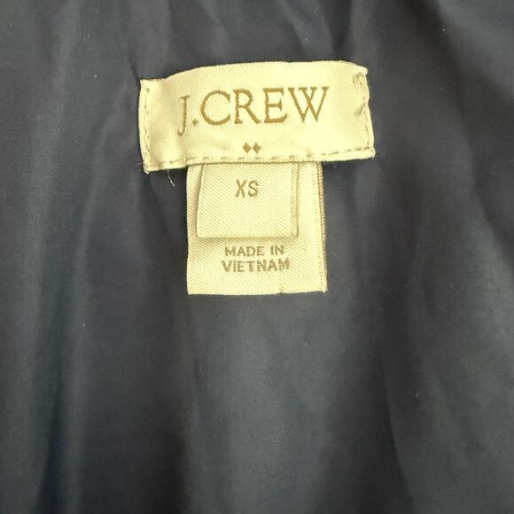 J.Crew Long Sleeve Snap Buttons Zip Up Quilt Field Jacket Patch Pockets XS Black - Picture 8 of 15